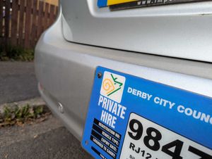 A private hire taxi vehicle in Derby. Image by LDRS. Free to use for all BBC wire partners.