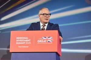 West Midlands Mayor Richard Parker speaking at the Regional Investment Summit in Birmingham. PIC: Richard Parker