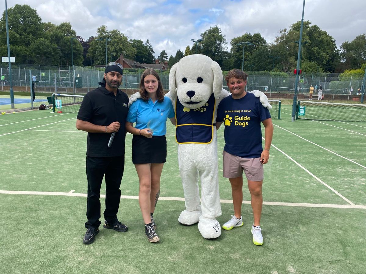 24-hour tennis marathon raises over £4,000 for Guide Dogs charity