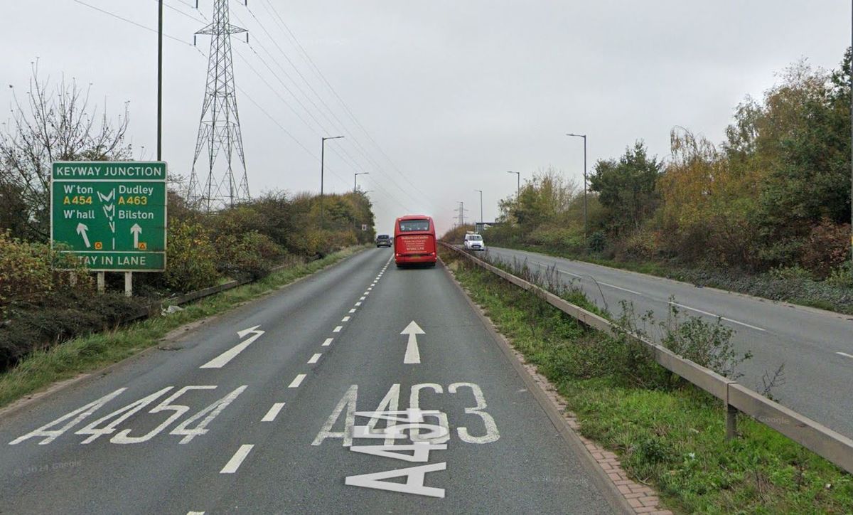 Overturned vehicle closing three lanes on Black Country route and causing major congestion