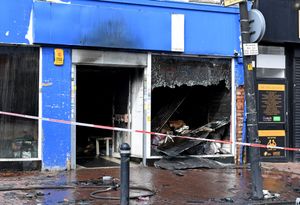 Damage to the shop front