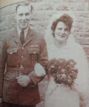 Joe and Anne Goulbourne on their wedding day shortly after the war