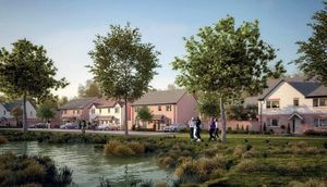 A visualisation of what Druids Heath could look like after its regeneration. Taken from council press release. Permission for use for all LDRS partners.
