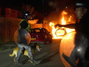 Supporting image for story: Boy, 11, held after police vehicle set alight in violent protest in Hartlepool