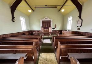 Inside Maesbrook Methodist Chapel, towards the alter. Picture: Simon Pemble Architects