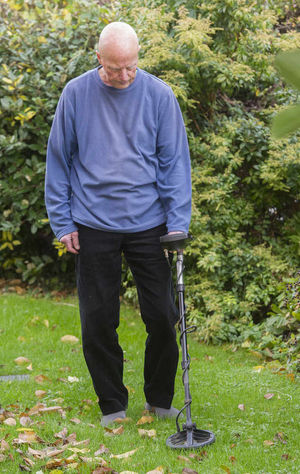 Howard with his metal detector