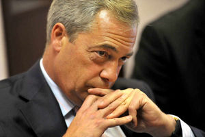NIgel Farage ponders a question