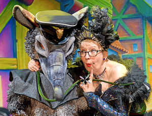 Su Pollard in her role as the Rat Queen in Wolverhampton Grand Theatre's 2019 panto