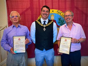 Supporting image for story: 'An opportunity to say thank you!' Mayor pays tribute to two dedicated friends of Oswestry