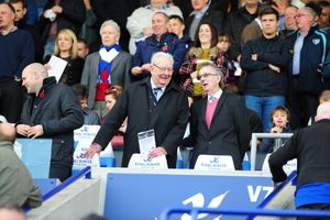 Doctor Roger Rimmer with late Baggies secretary, doctor John Evans, at Leicester in 2014. Pics: Laurie Rampling