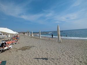 One of the uncrowded and sandy Blue Flag beaches at Alanya