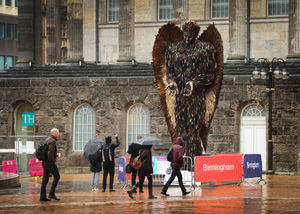 The Knife Angel has arrived in Birmingham