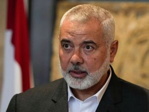 Supporting image for story: Hamas political leader Ismail Haniyeh had lauded October 7 attacks