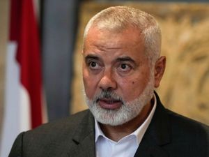 Supporting image for story: Hamas political leader Ismail Haniyeh had lauded October 7 attacks