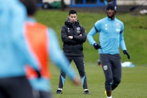 A focussed Eric Ramsay watching on (Photo by Adam Fradgley/West Bromwich Albion FC via Getty Images)