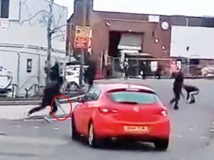 Supporting image for story: Watch: Investigation underway as group of machete-wielding youths clash near West Bromwich shopping centre
