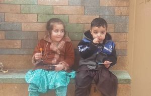 Jehan Zeb's grandchildren, who are currently stranded in Pakistan - image courtesy of Jehan Zeb 