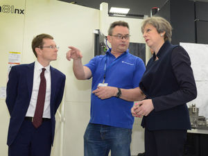 Supporting image for story: Theresa May in Wolverhampton: Tory leader joins new West Midlands Mayor Andy Street for city event