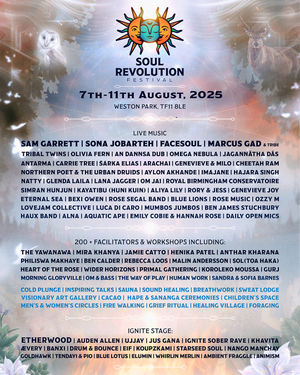 Line up for the 2025 Soul Revolution Festival in Weston Park