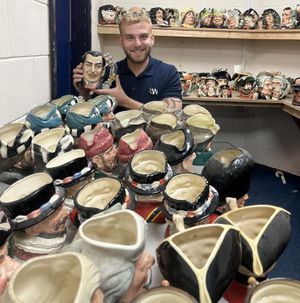 James Winterton with some of the jugs