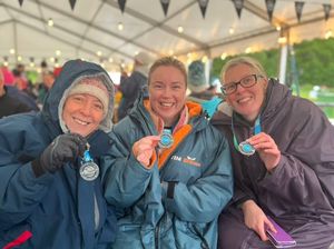 Supporting image for story: Dedicated nurses complete swim challenge in memory of colleague