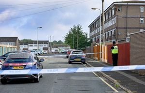 Police cordoned off Valley Road after the death of Dwaine Haughton