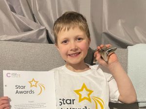 Supporting image for story: Boy, six, who lost leg and survived cancer is recognised for his bravery