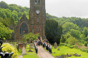 Supporting image for story: Scouts form a guard of honour for Telford leader