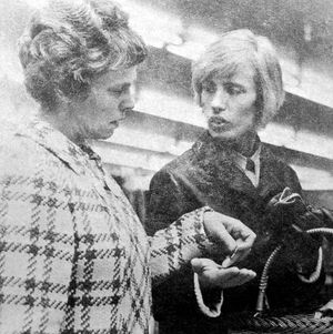 Decimal Day - the introduction of decimalisation to Britain, February 15, 1971. The caption reds: 'Mrs Peggy Davies, of Moneybrook Way, Shrewsbury, left, and Mrs Jennifer Tierney, of London, sort out their change at Woolworths in Shrewsbury.'