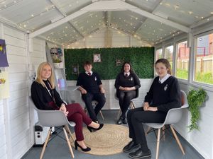 Supporting image for story: Time to Talk cabin helps Tenbury Wells students with their mental health