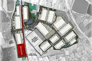 The West Rail Terminal option for the development shows the terminal just off the A449 Stafford Road