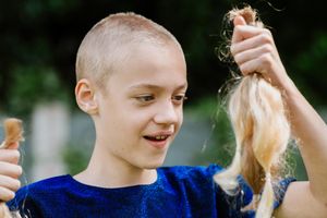 Sophie has raised over £2,000 by shaving her head