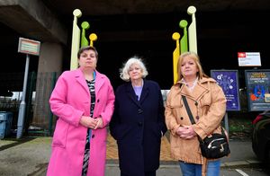 Reform's Ann Widdecombe visits Bescot Station, Walsall, where Rhiannon Whyte was murdered. She is pictured with Reform's Elaine Williams and mother of Rhiannon, Siobhan Whyte.