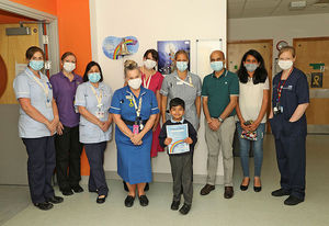 Aaron, his parents Parmider and Rajdeep and NHS staff who cared for him.