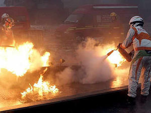 Supporting image for story: Fire teams on pole for safe grand prix