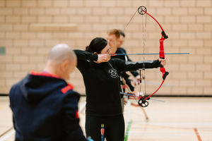 An archery class at the Battle Back Centre