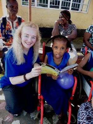 At an orphanage and school for the disabled in Regent area of Freetown 