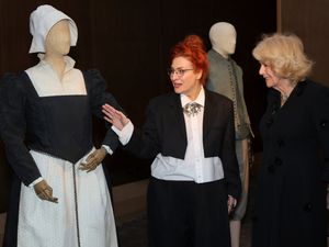 Supporting image for story: Hamnet costume designer living ‘dream’ life as she meets Camilla