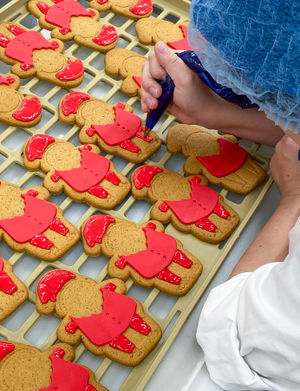 Original Biscuit Bakers Santa post sugar pasting