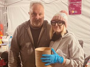 Supporting image for story: Shrewsbury couple cook meals for Ukrainian refugees and ferry stranded family to safety