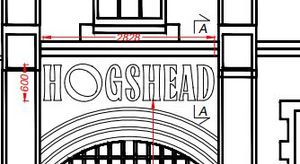 The proposed new signs are more modest in design