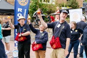 Members of Ironbridge Rotary joining in the fun