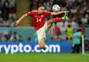 Connor Roberts came on as a substitute in Wales' defeat to England
