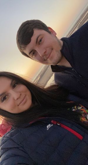 Callum and girlfriend Lara. Photo: family