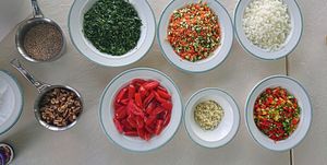 Ingredients ready for cooking sessions
