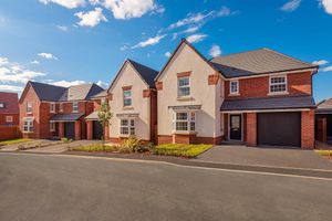 A street scene on a David Wilson Homes Staffordshire development