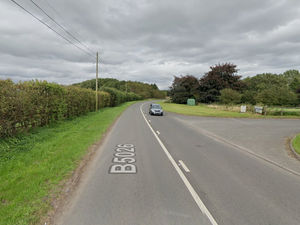 The B5026 Eccleshall Road where the collision took place. 