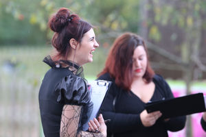 Lora Rogers (farm shop manager) and Lydia Arrowsmith