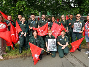 Supporting image for story: Ambulance workers want government to listen as they join picket line in Dudley