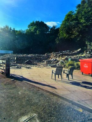 All that is left is dust, the Crooked House is no more